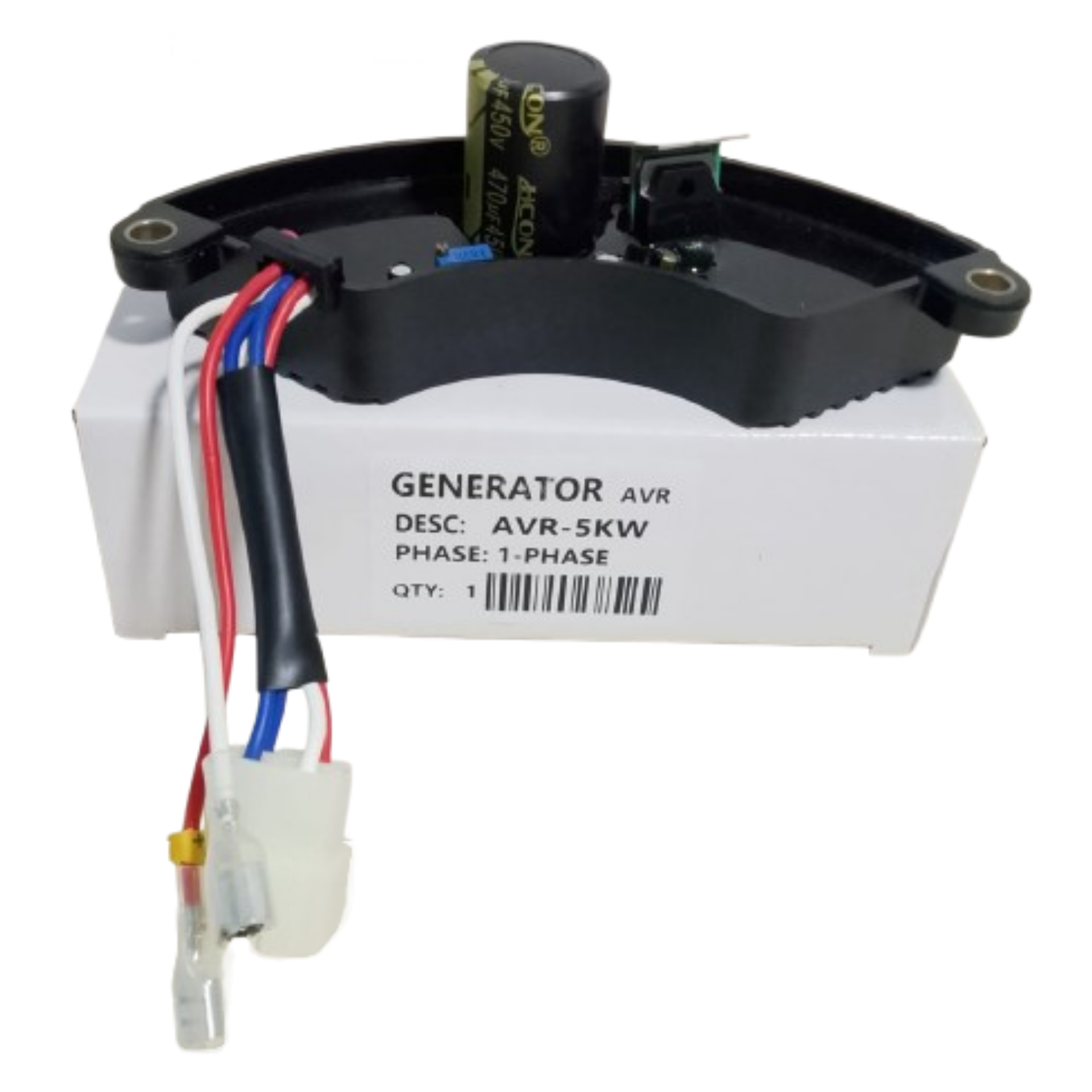 5KW 6 CABLES MEDIA LUNA MONOFÁSICA APLICA PARA GENERADOR DIÉSEL Y GASOLINA 177F/188F/190F AVR GENÉRICA