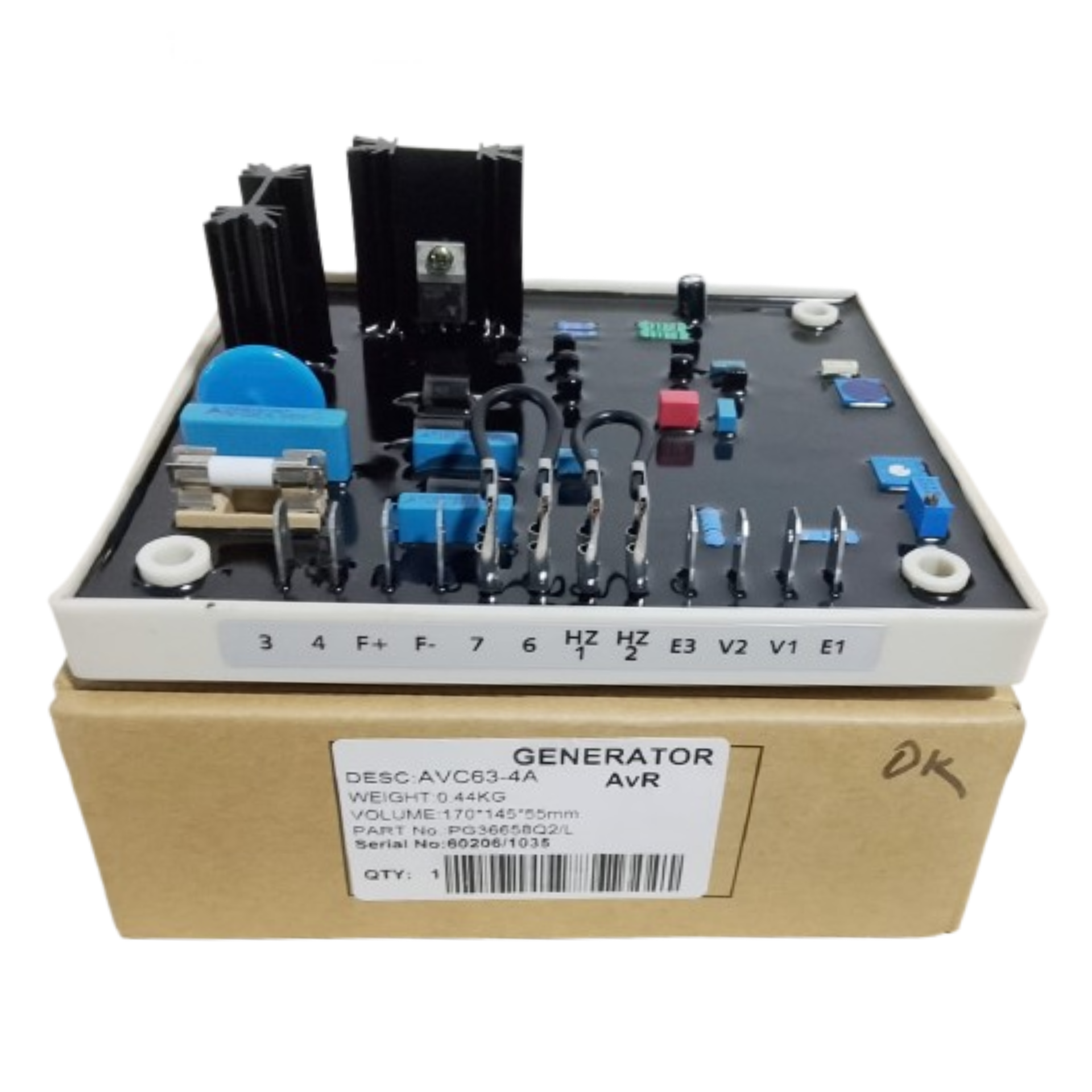 AVC63-4A APLICA PARA GENERADOR BASLER / MARATHON SIN ESCOBILLAS AVR GENÉRICA