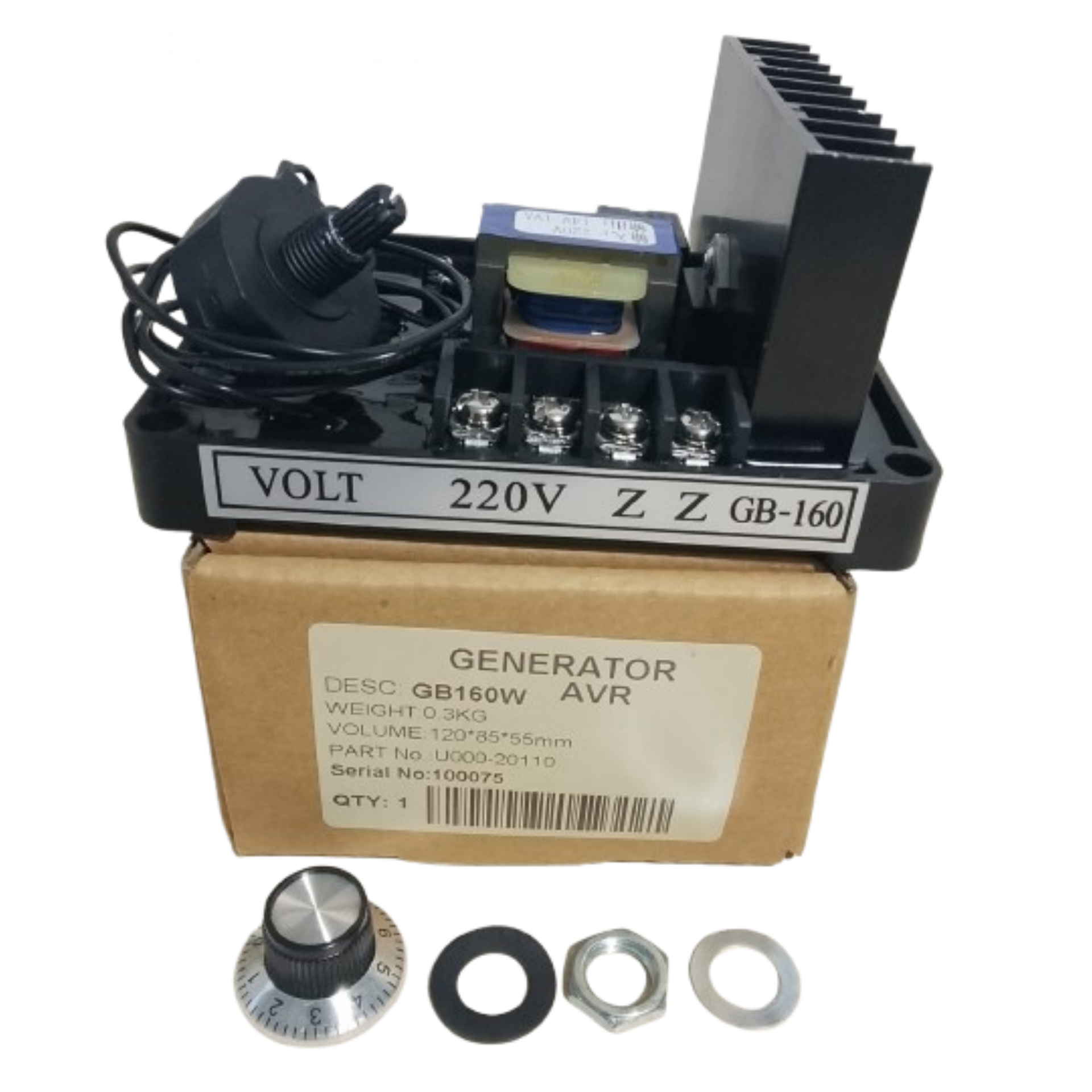 GB-160W MONOFÁSICA APLICA PARA GENERADOR DIÉSEL CON ESCOBILLAS AVR GENÉRICA