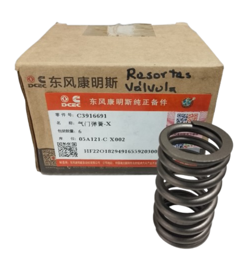 RESORTE DE VÁLVULA CUMMINS 4BT/6BT REF. 3916691 ORIGINAL