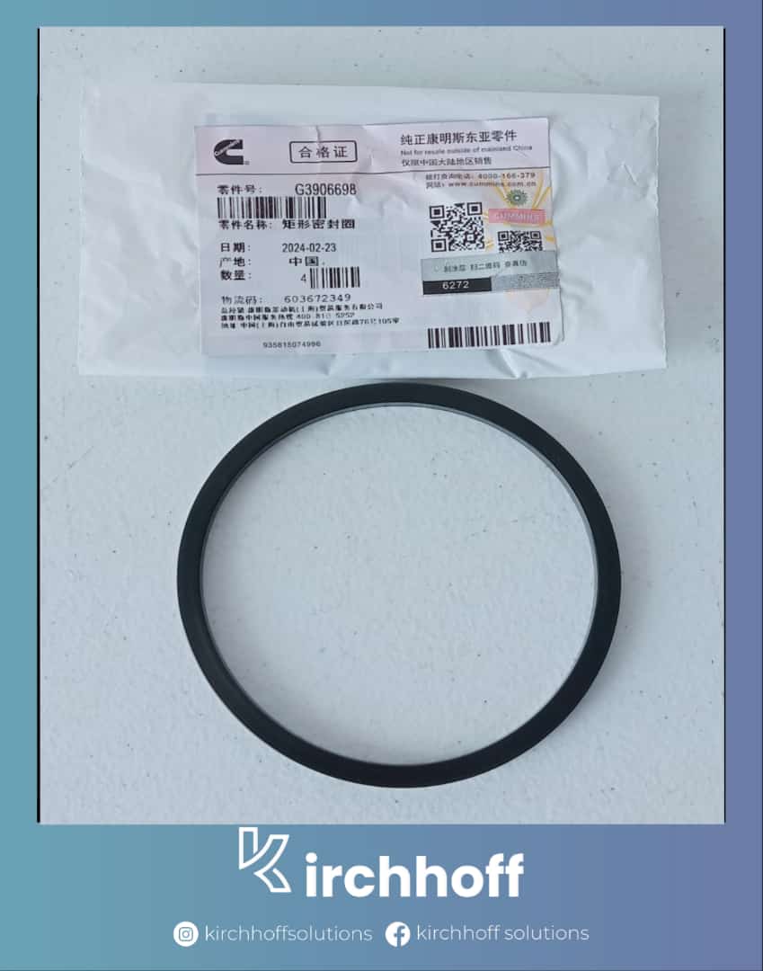 O-RING DE BOMBA DE AGUA 4BT-6BT-6CT</>3906698 CUMMINS</p>ORIGINAL</p>