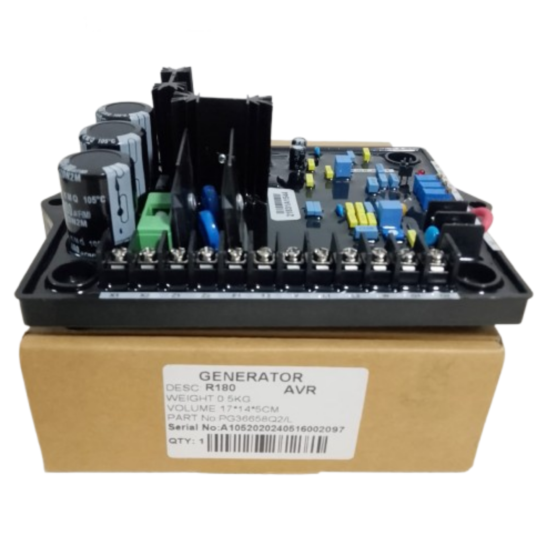 R180 APLICA PARA LEROY SOMER TAL 40/ 42 / 44 / 46 / 49 AVR GENÉRICA