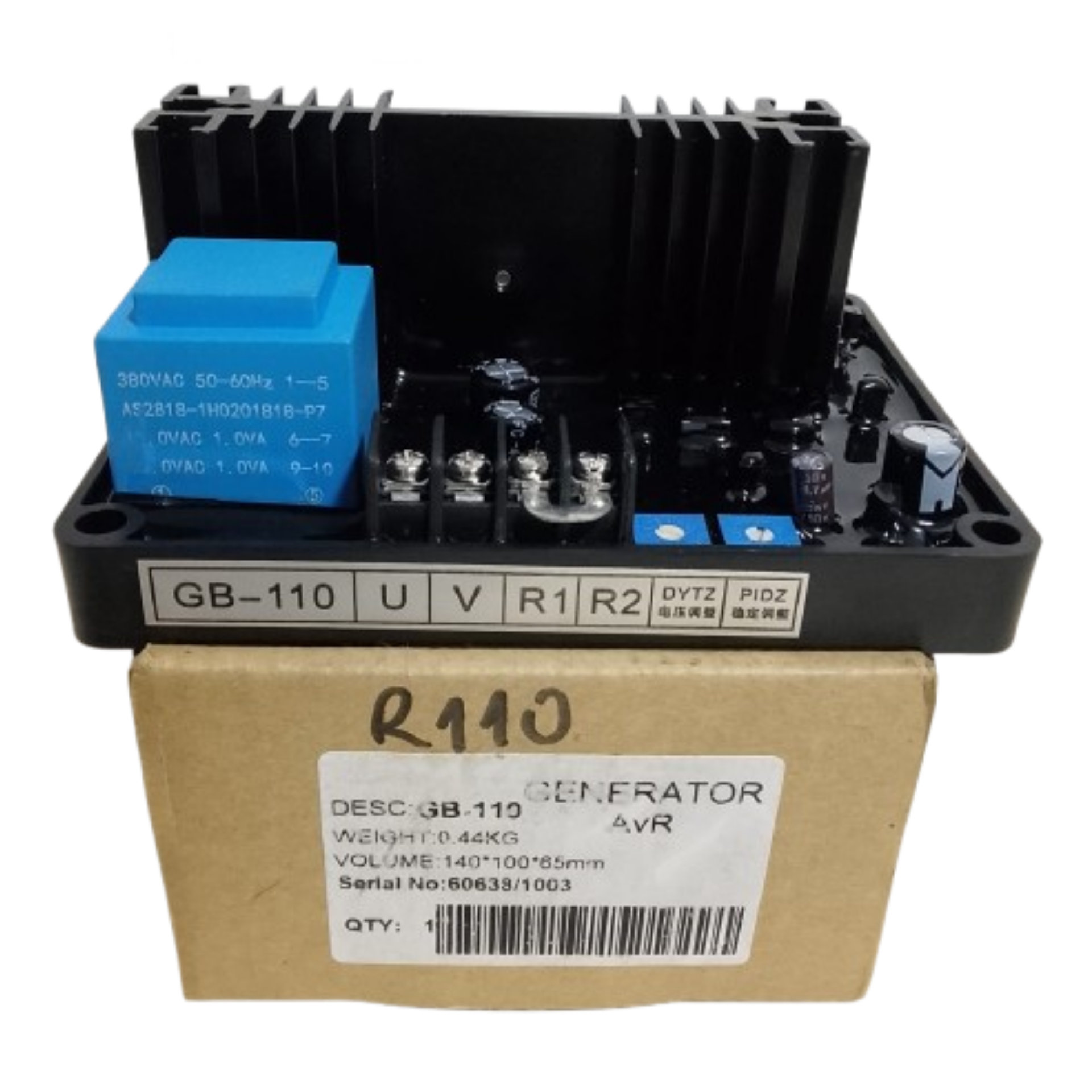GB-110 TRIFÁSICA APLICA PARA GENERADOR DIÉSEL CON ESCOBILLAS AVR GENÉRICA